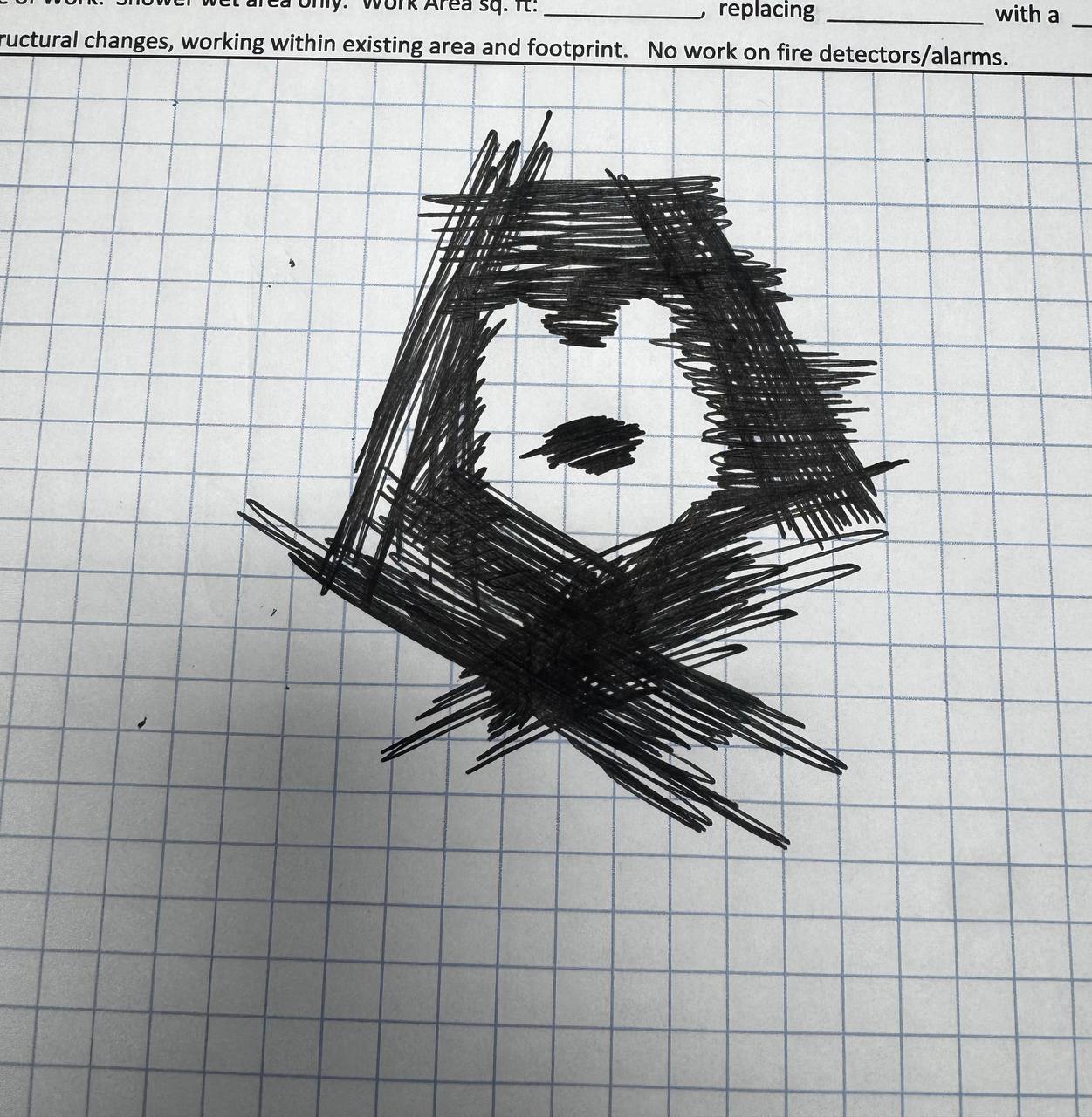 Original hooded dog sketch — March 4, 2026